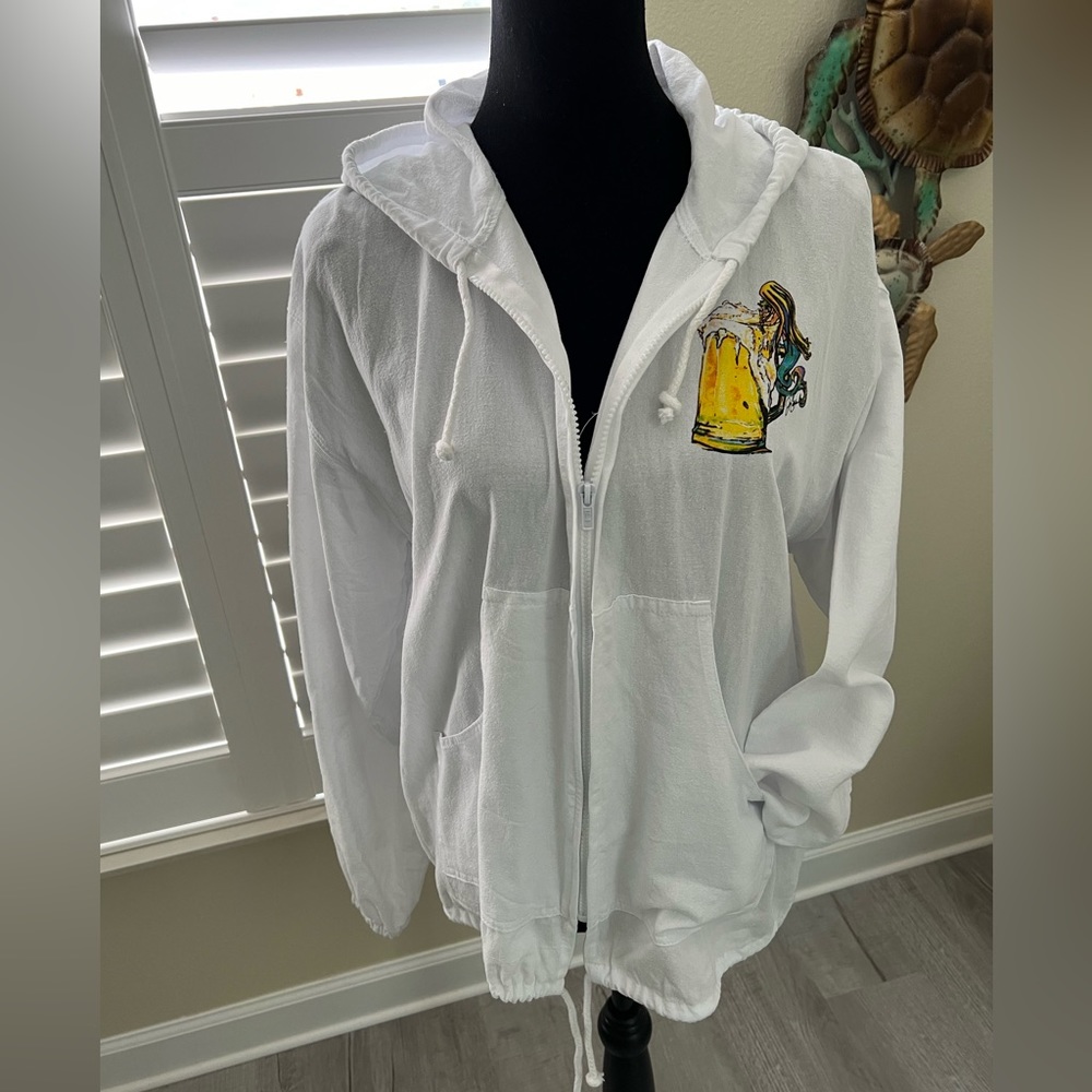 NWOT “Drink Like A Mermaid” Screenprint Jacket